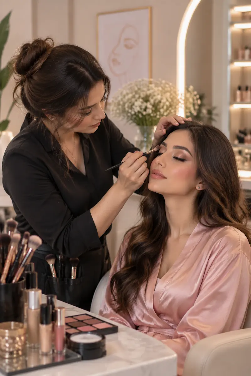 Professional services at a make up salon in Business Bay